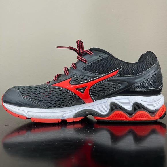Mizuno Wave Inspire 13 Size 8 Gray Orange Athletic Running Shoes Women's US - Picture 4 of 11